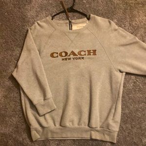 Coach 3/4 sleeve crew neck sweatshirt